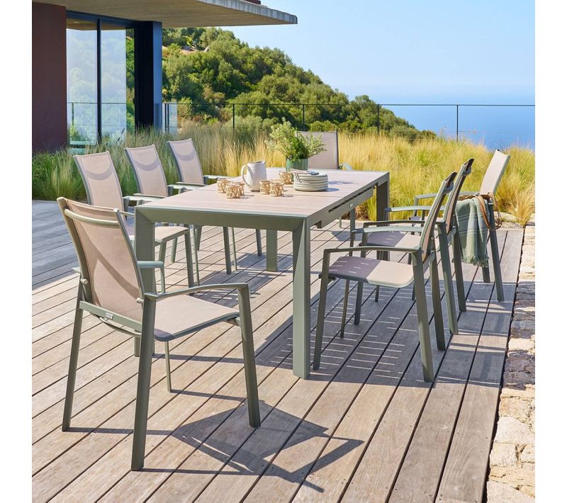 Table De Jardin Extensible 8p. Evasion Lin Et Laurier Hespéride