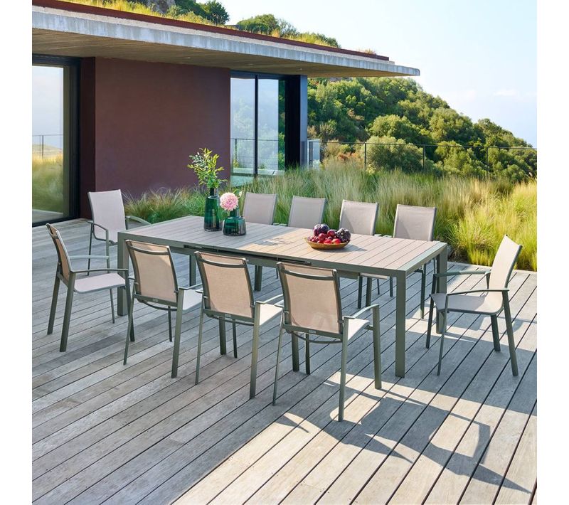 Table Extensible 10p Evasion Effet Bois Lin / Laurier Hespéride