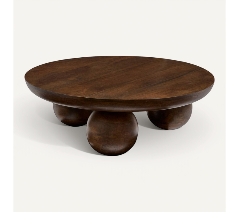 Table Basse Abekas Bois De Manguier 90x90x30cm
