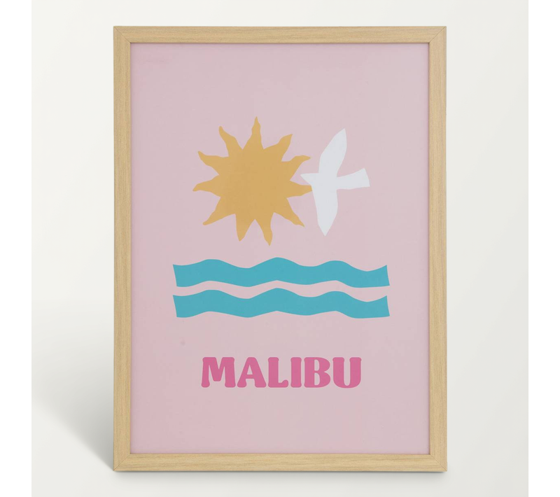Affiche Encadrée Libe 30x40cm "malibu"