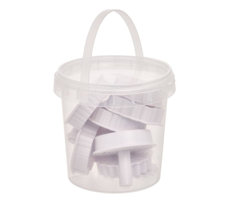 8 Tampons à Pbiscuits Anniversaire Blanc