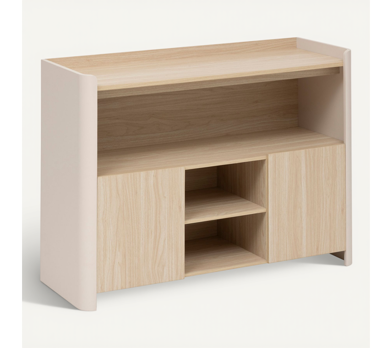 Buffet 2 Portes Roundy 110 Cm Ivoire