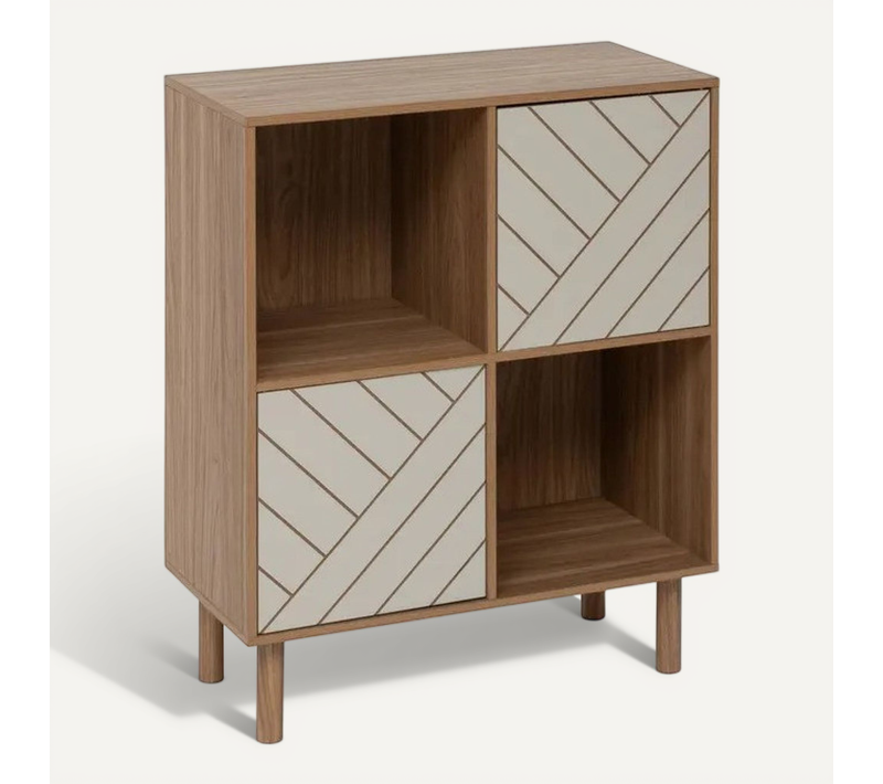 Etagère 4 Cases 2 Portes Mix'n'match Mdf 5five