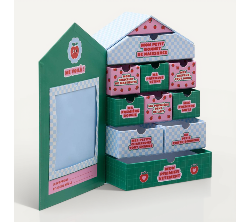 Coffret Souvenir Chacha 20,5x30,5cm 10 Tiroirs