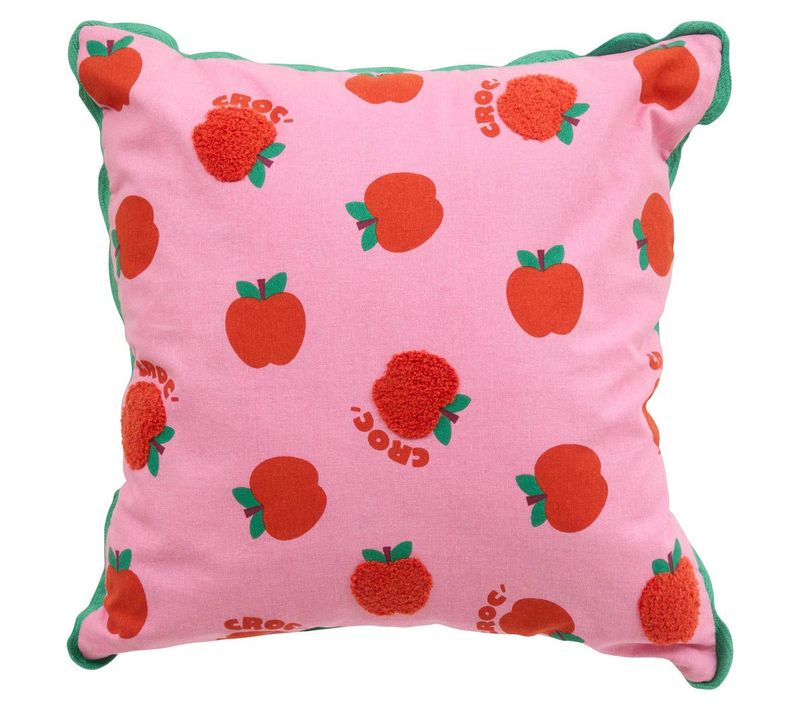 Coussin Cha Cha Pop 40x40 Cm Rose Imprimé Pomme