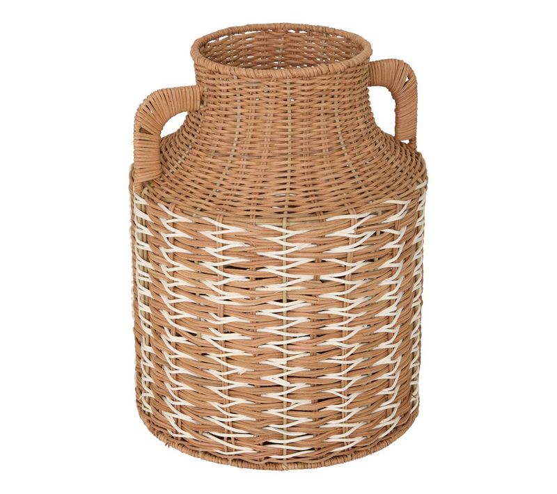Vase Soro En Rotin Avec Anses 28x28x37cm Marron