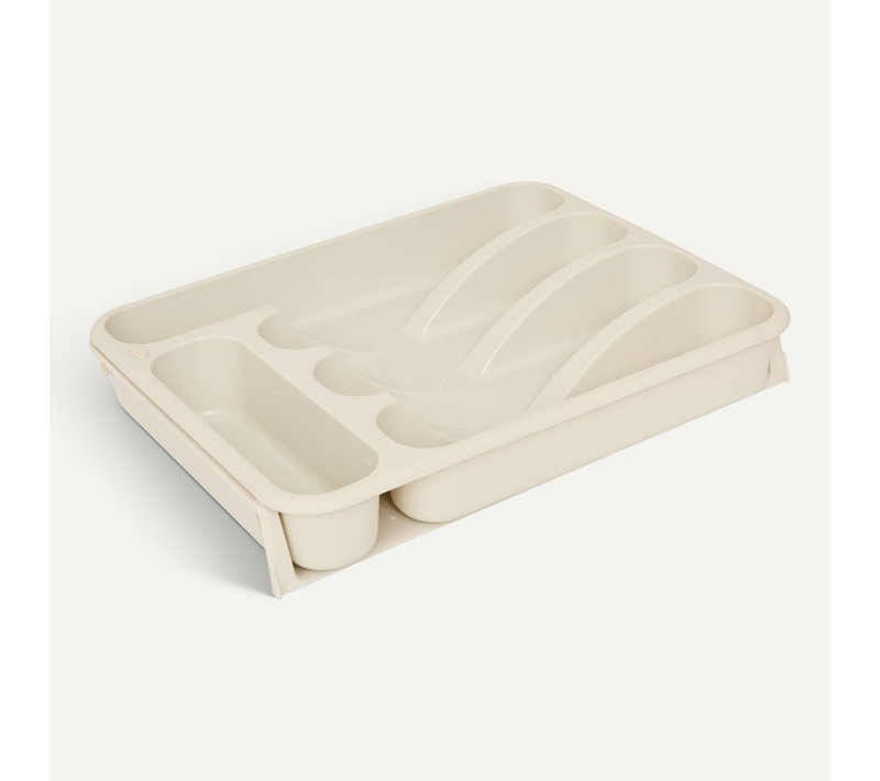Range-couverts Poly Extensible 6 Compartiments Beige