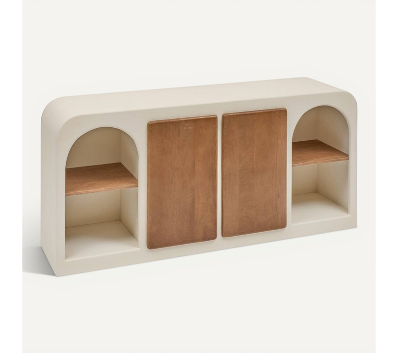 Buffet 2 Portes 8 Niveaux Sienna Beige H85
