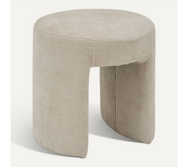 Pouf Jin D38 Cm Tissu Beige