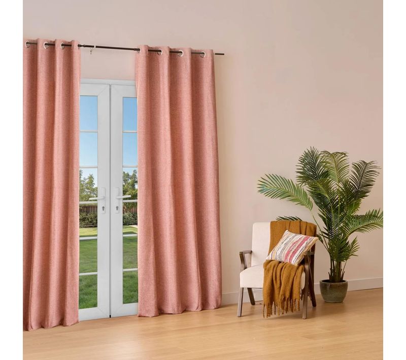 Rideau Isolant Effet Laine "kys" 140x260cm Ambre