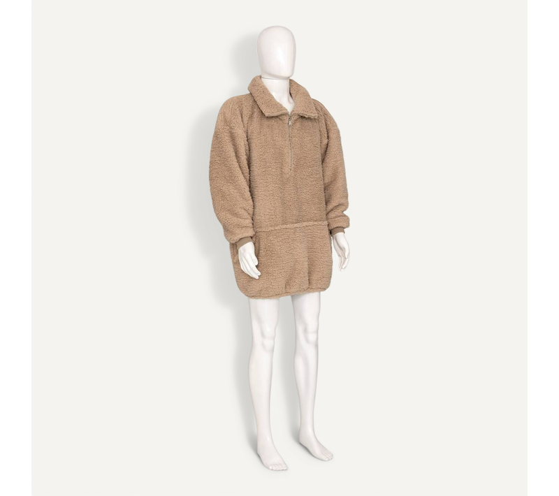 Plaid À Manche Sherpa Zippé