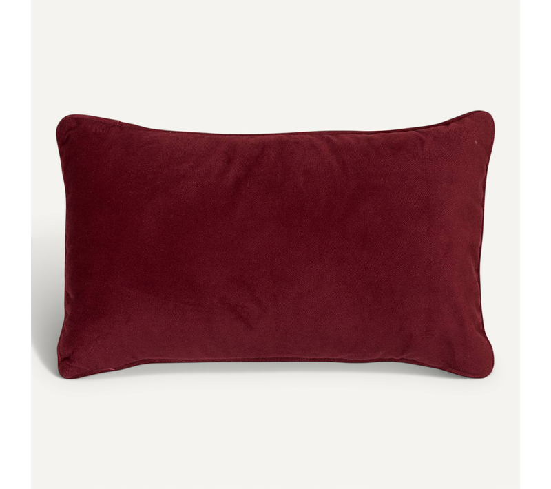 Coussin Lilou Rouge Grenat 50x30cm