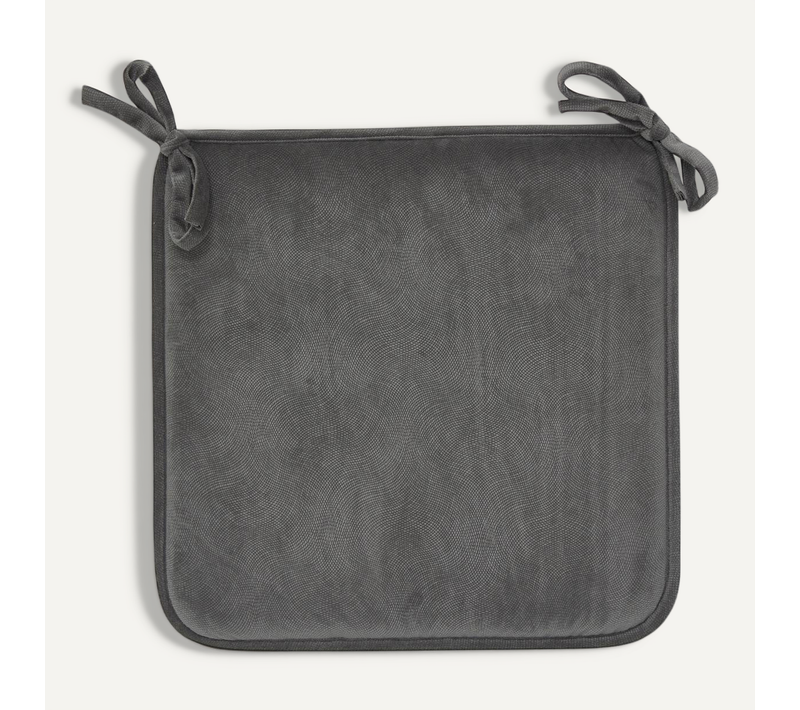 Galette De Chaise Lilou Gris Foncé 38x38cm