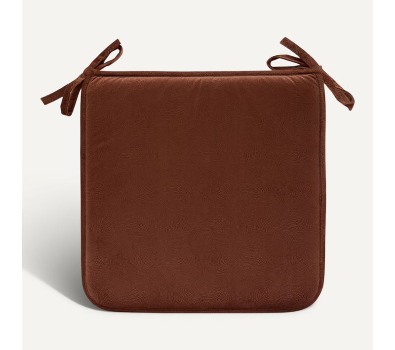 Galette De Chaise Lilou Marron Tonka 38x38cm