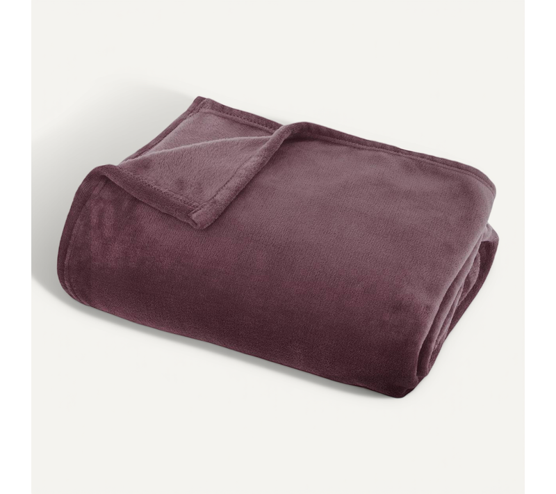 Plaid Flanelle Ollis Violet Clair 180x130cm