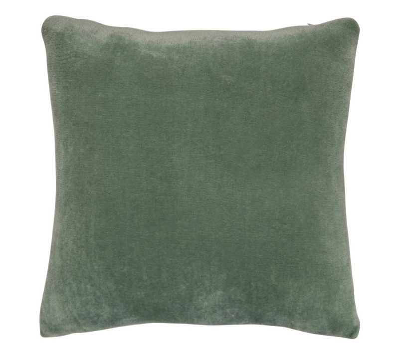 Coussin En Flanelle Uni "ollis" 38x38cm Vert Céladon