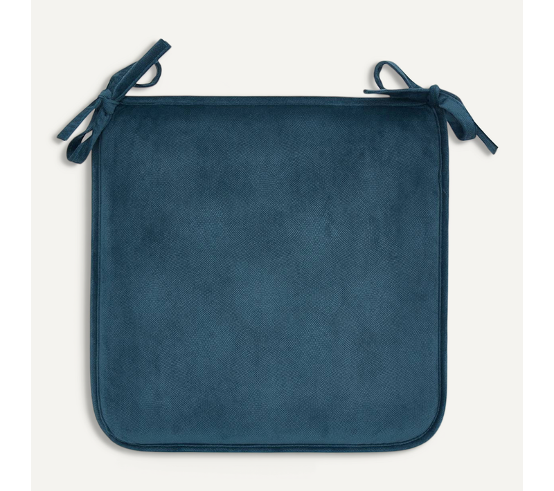 Galette De Chaise Lilou Bleu Egéen 38x38cm