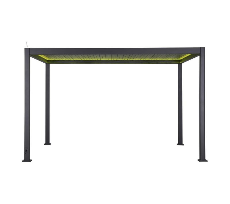 Pergola Bioclimatique électrique 4x3 M Evora Graphite Hespéride