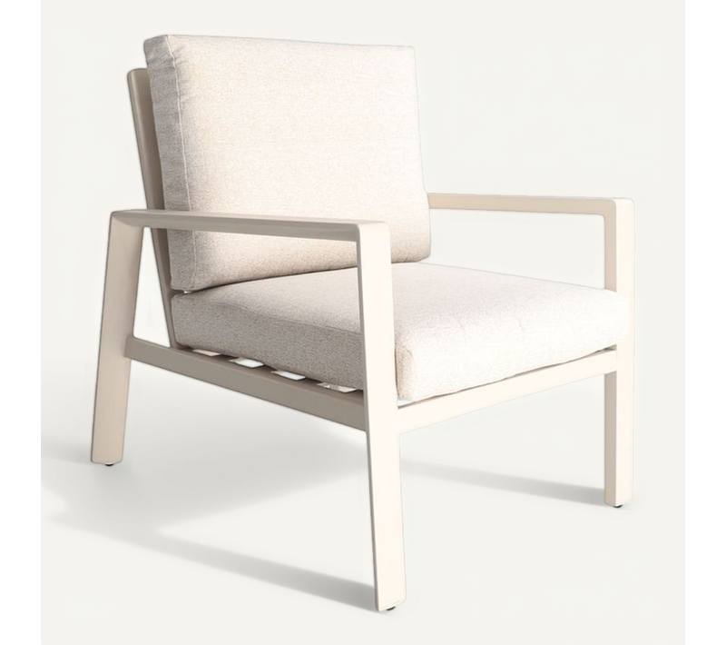 Fauteuil De Salon En Aluminium Luzane - Argile