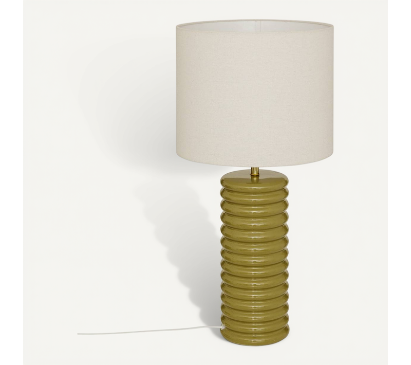 Lampe À Poser Champignon Secteur Vinus Vert Kaki H69cm