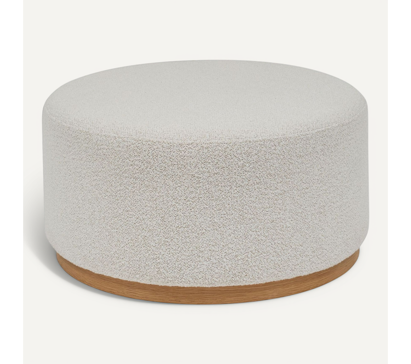 Pouf XL En Bouclette Nesky - Blanc