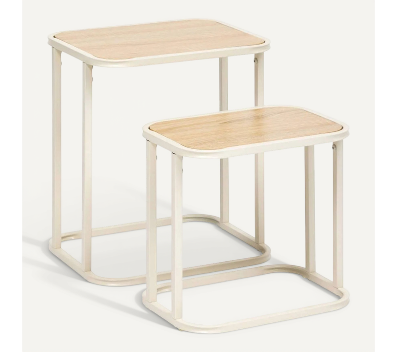 Lot De 2 Tables Gigognes Curvy Beige 5five