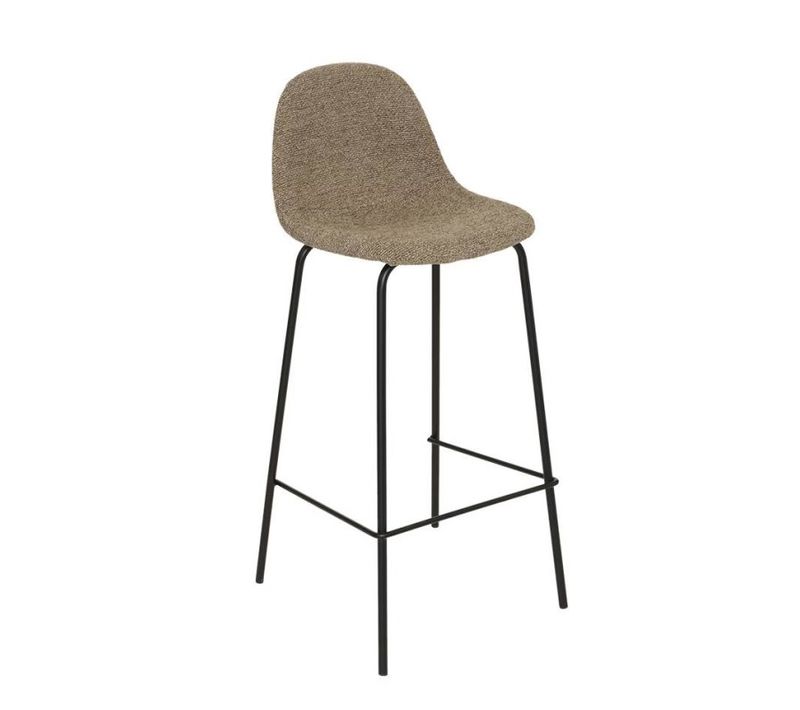 Tabouret De Bar Vladi Tissu Moka Bouclette Atmosphera