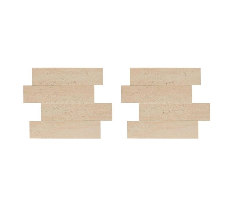 Lot De 2 Stickers Effet Travertin "cary" 30x38cm Beige