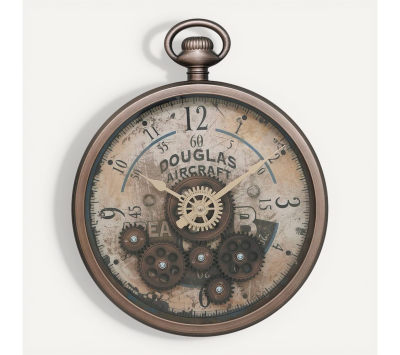Horloge Awa Marron D27cm