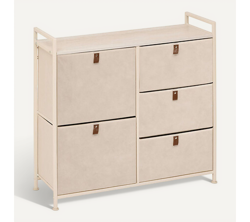 Rangement 5 Tiroirs Tissa - Beige