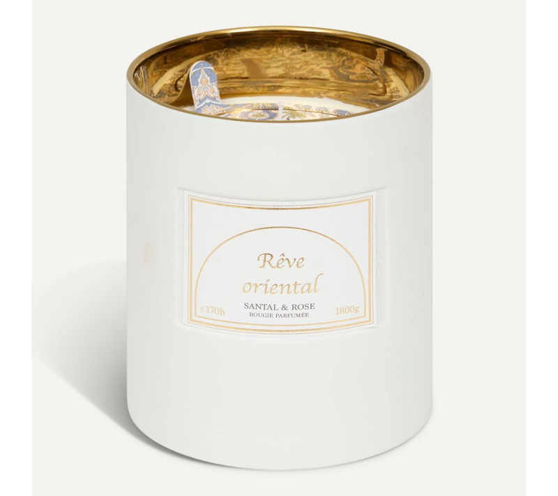 Bougie Parfumée Lucia 1800g Pot Céramique Santal