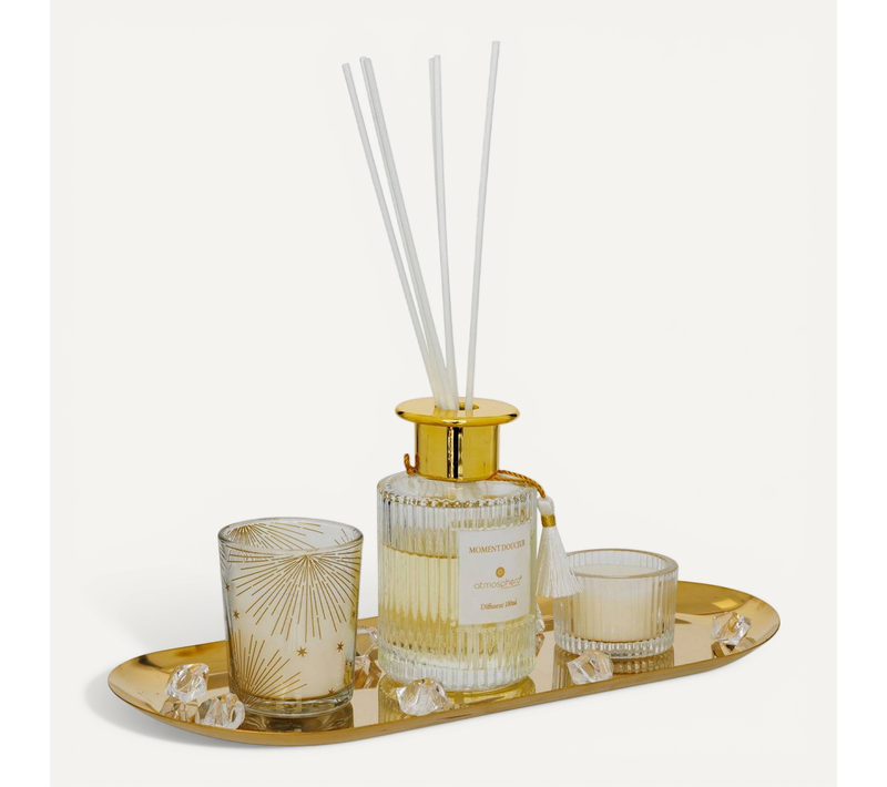 Coffret Senteur Gladys L.29,7cm Doré