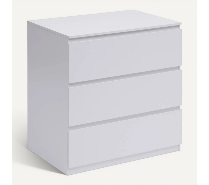 Commode 3 Tiroirs 78 Cm Dolo Blanc