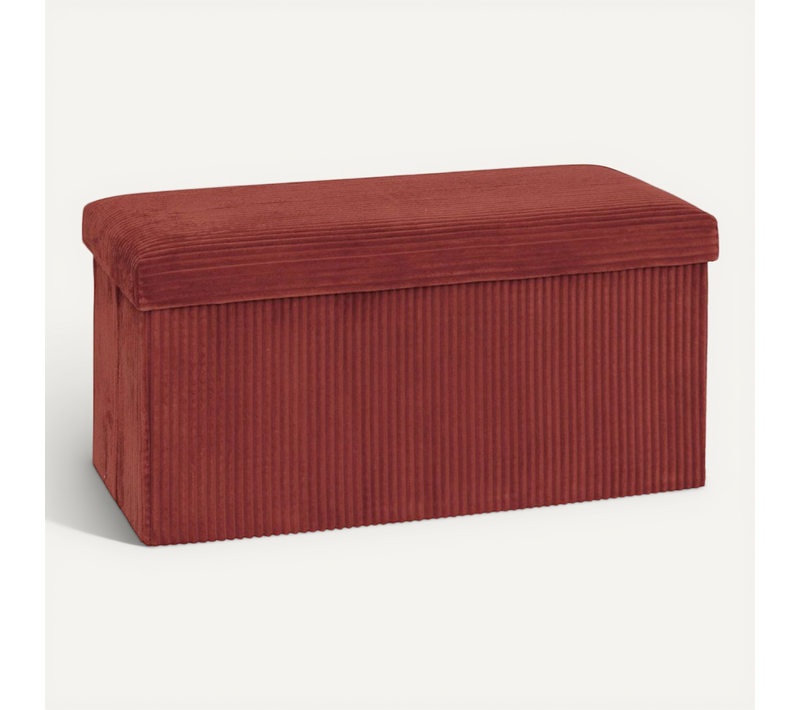 Pouf Pliant Double Arum Côtelé 76 X 38 Cm Ambre