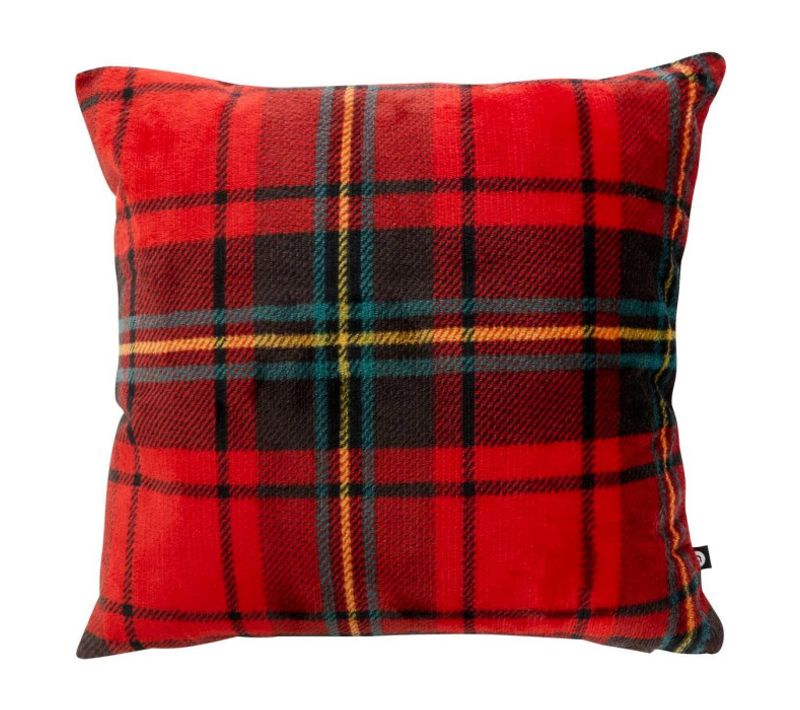 Coussin Tartan En Flanelle "brody" 40x40cm Rouge