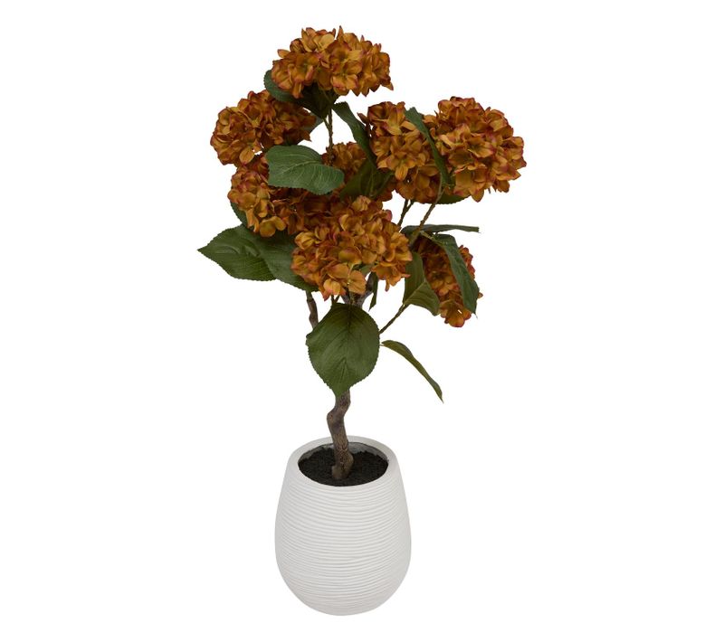 Fleurs D'hortensia Artificielles Mika - Orange