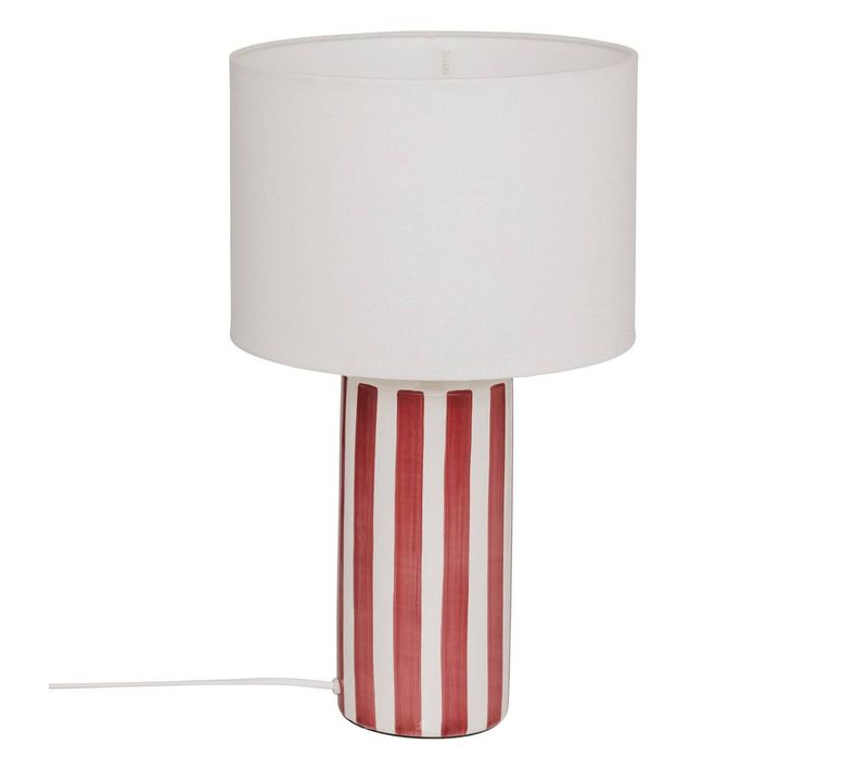 Lampe à Poser Champignon Secteur Frida Rouge Grenat H47cm