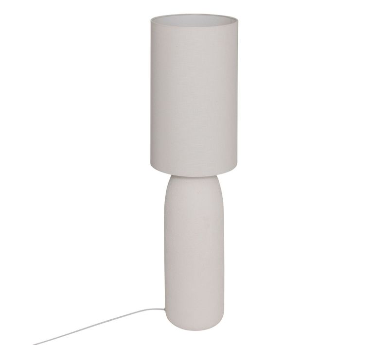 Lampadaire Cylindrique En Grès Erin - Gris