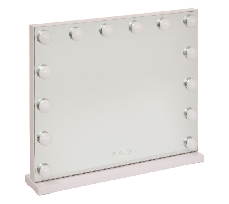 Miroir de maquillage LED 50 cm HOLLY Blanc