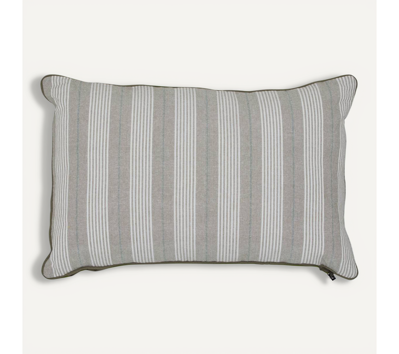 Coussin Groove 58x38cm Rayé Vert