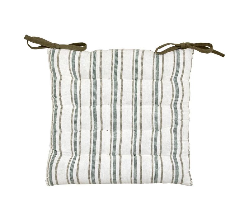 Galette De Chaise Groove 38x38cm Rayée Vert