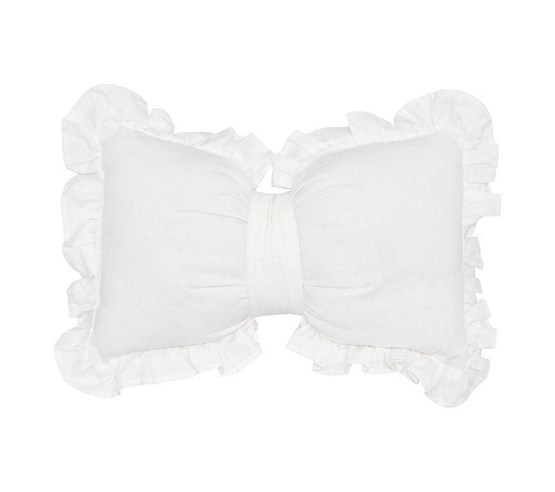 Coussin Fleur De Rose 50x30cm Blanc