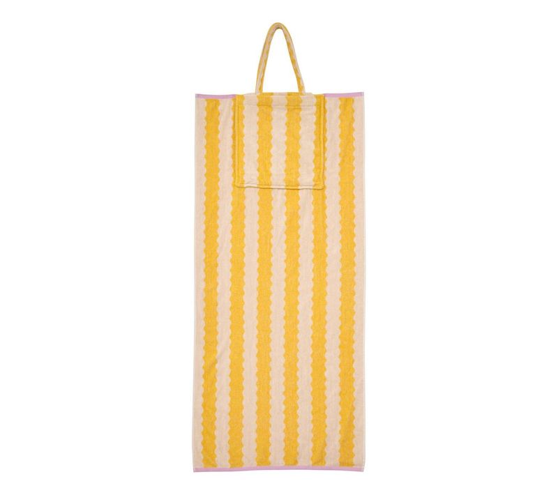 Serviette Avec Sac De Rangement Poolside 70x150cm Jaune