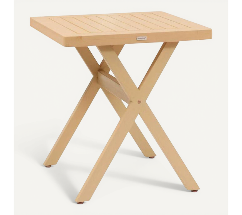 Table De Jardin Carrée En Bois 2 Places Xenia - Beige