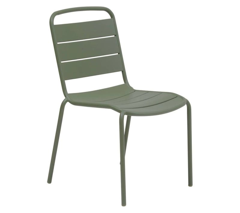 Chaise Extérieure Métal Empilable Alegoria Vert Laurier Hespéride