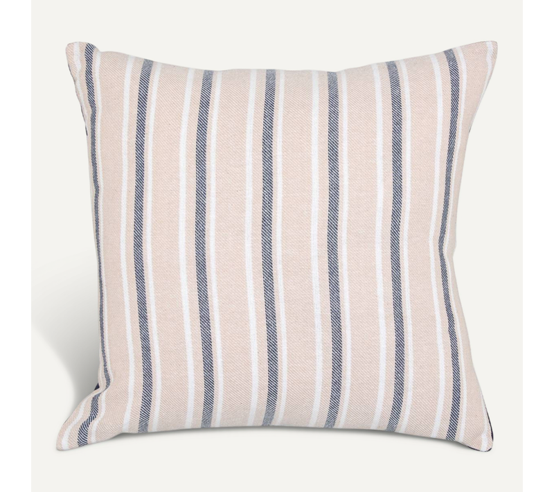 Coussin Groove 40x40cm Rayé Bleu Navy