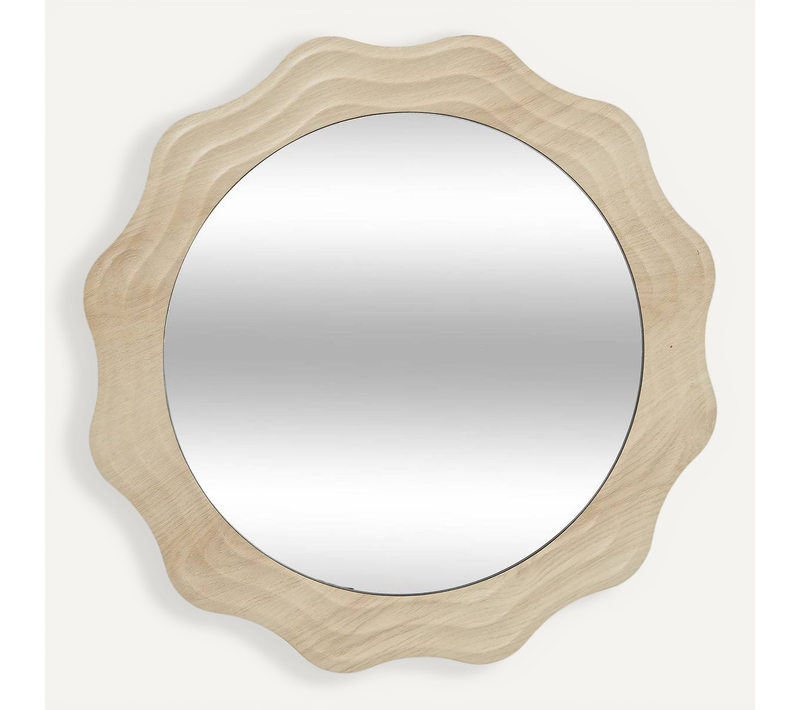 Miroir Charlie D55cm Beige