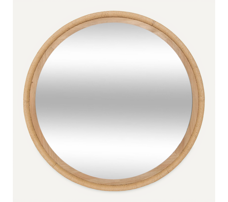Miroir Laia D81,5cm Marron Caramel