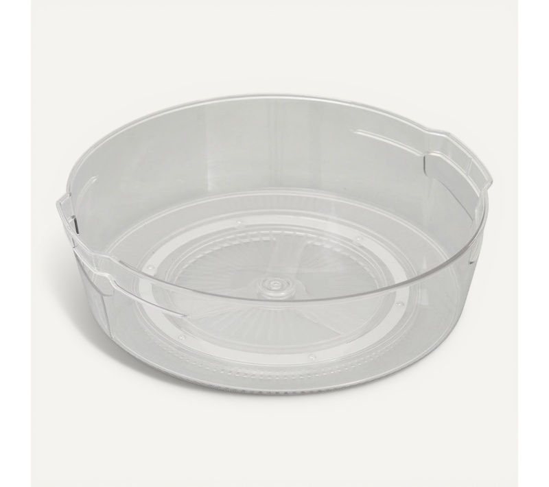 Organiseur Rotatif Smart Fridge D29cm Transparent Avec Anses