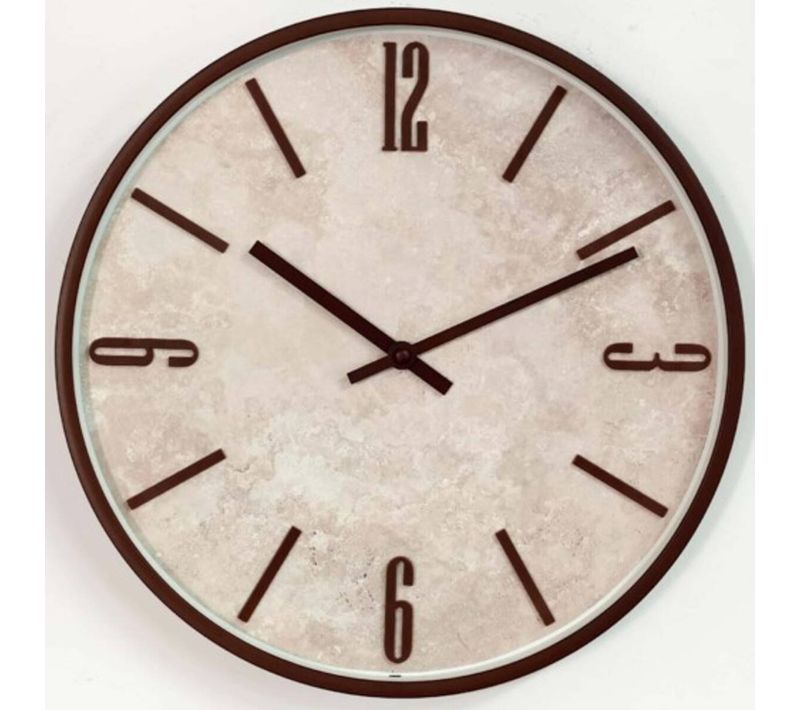 Horloge Nella D29cm Marron
